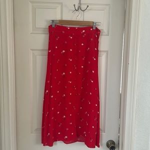 Cherry Midi Skirt (Loft)